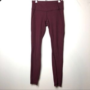 Lululemon maroon high waist leggings 8 C3